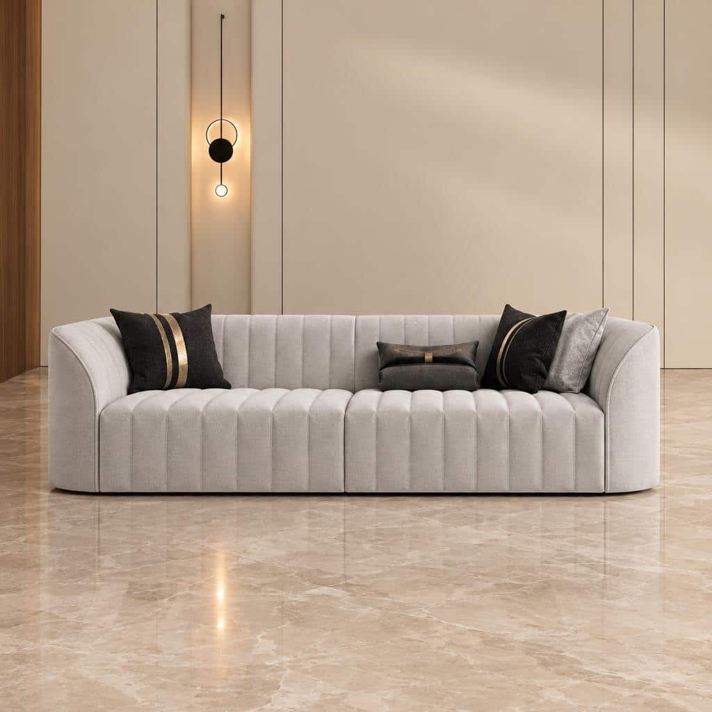 Merny Living Sofa detail view for modern living room sofa furniture