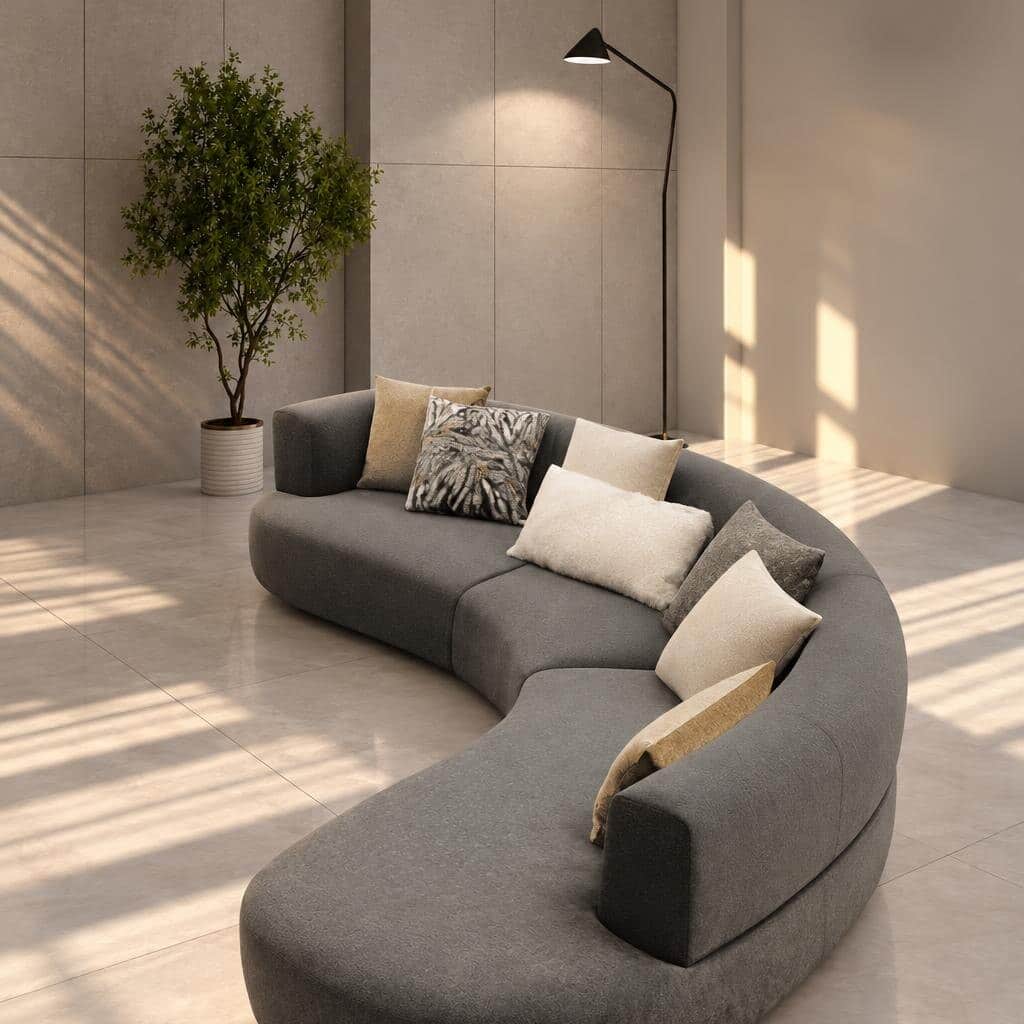 Fleyt L Shape front view for modern L Shape living room furniture