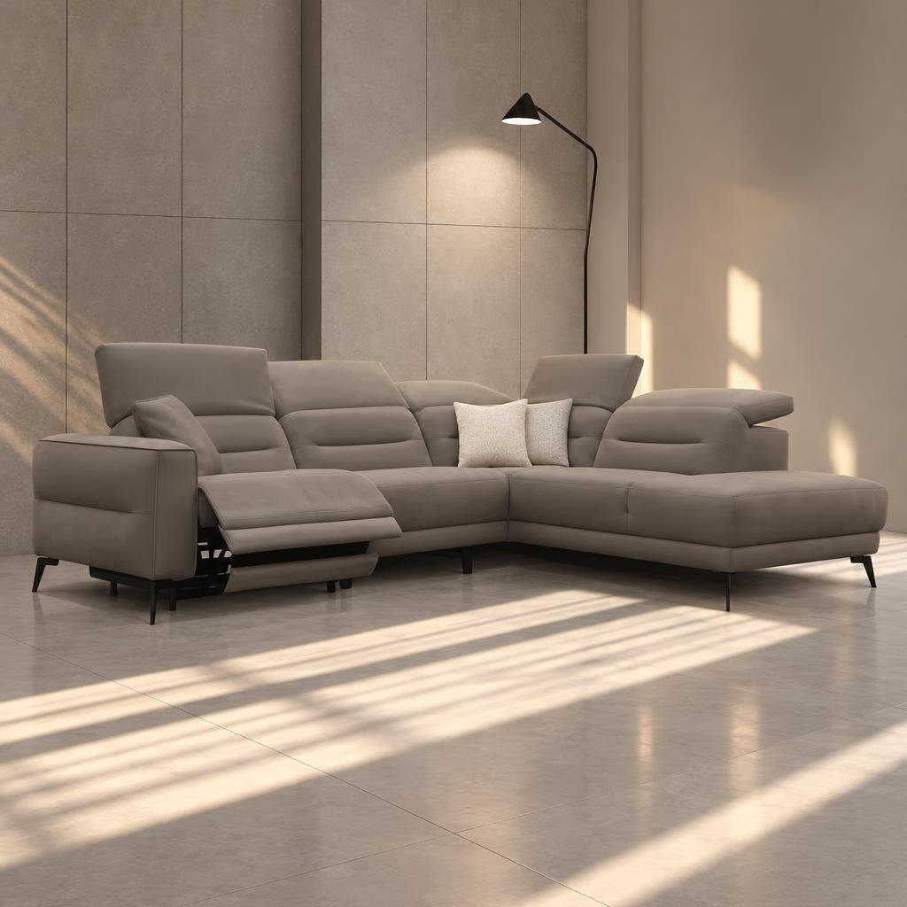 Sami L Shape front view for modern L Shape living room furniture