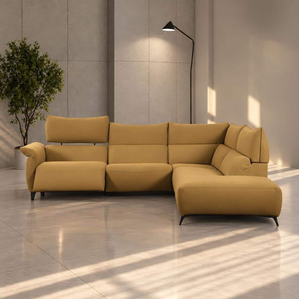 Tino L Shape front view for modern L Shape living room furniture