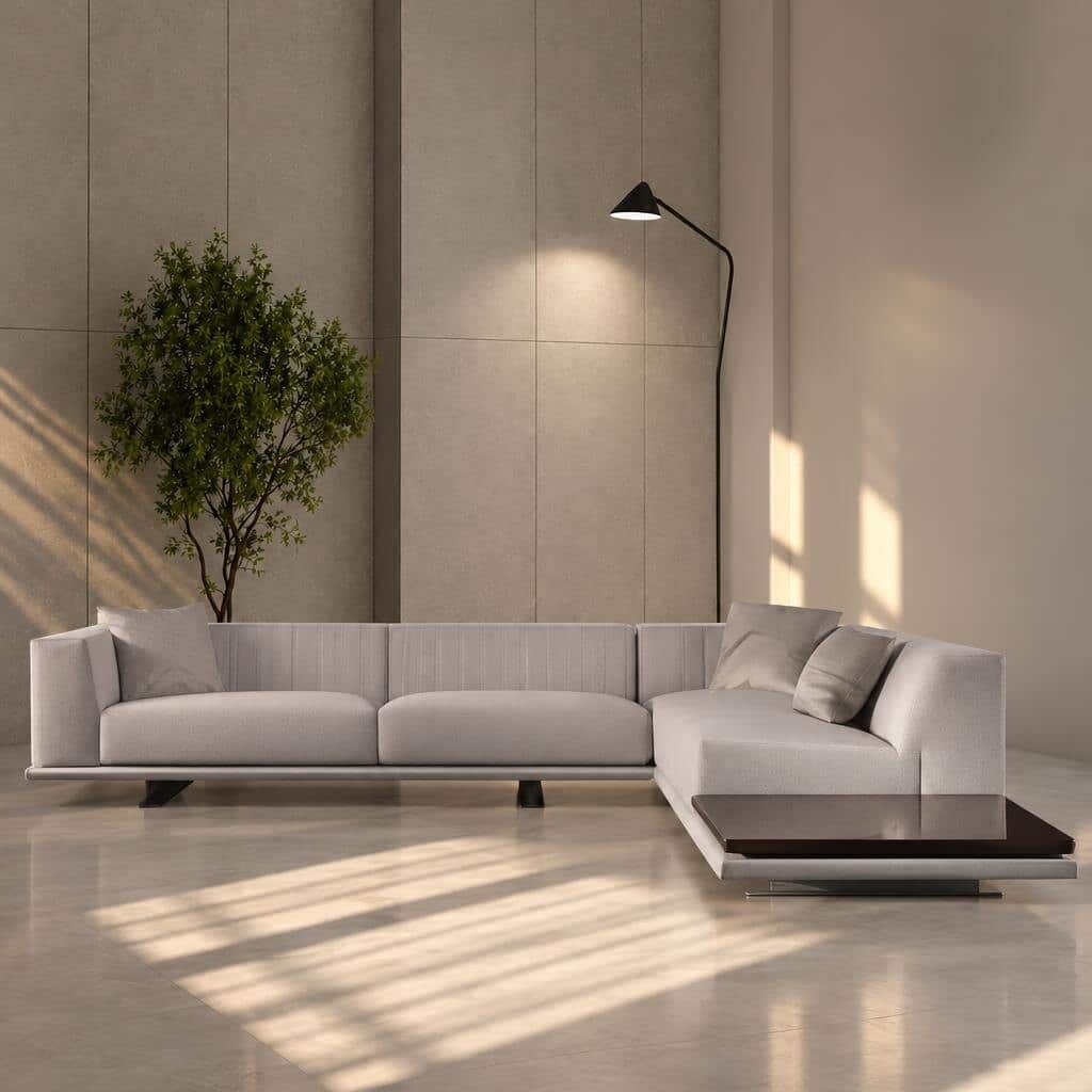 Vola L Shape front view for modern L Shape living room furniture