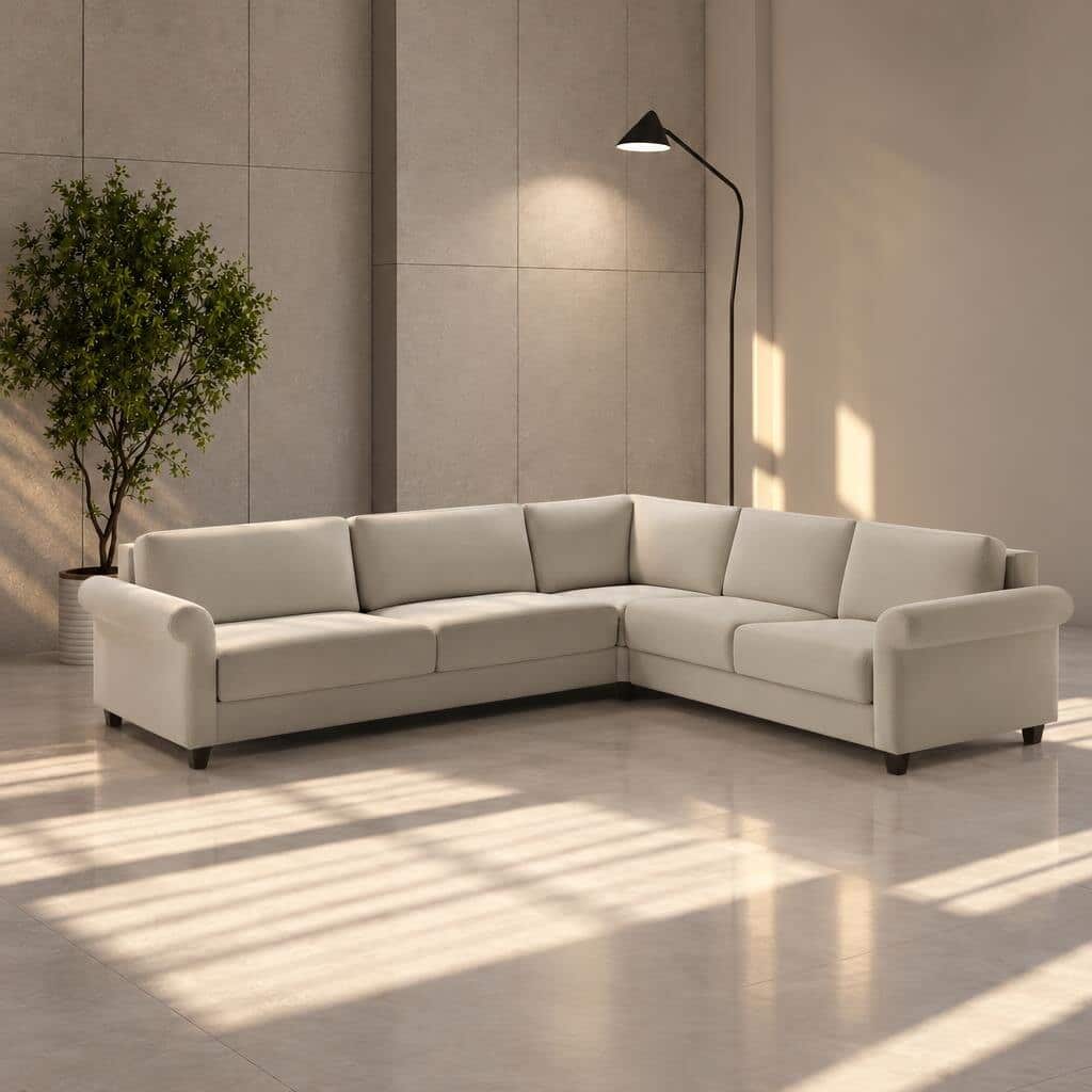 Xelto L Shape front view for modern L Shape living room furniture