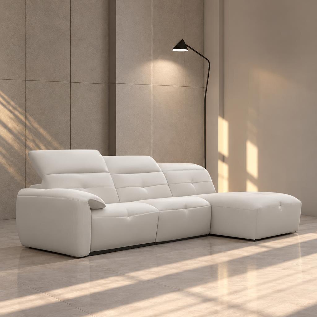 Sila L Shape front view for modern L Shape living room furniture