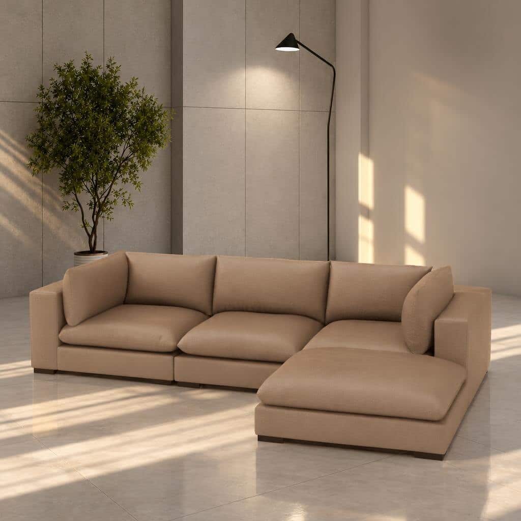 Ulora L Shape front view for modern L Shape living room furniture