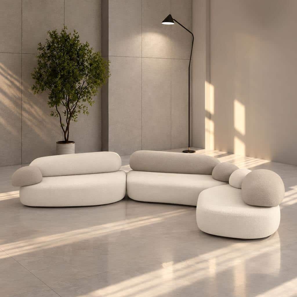 Mist L Shape front view for modern L Shape living room furniture