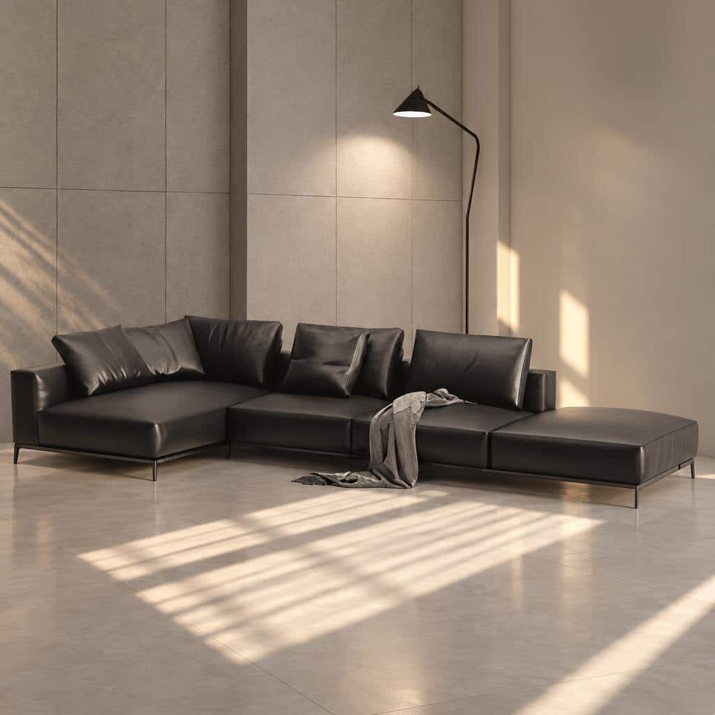 Vila L Shape front view for modern L Shape living room furniture
