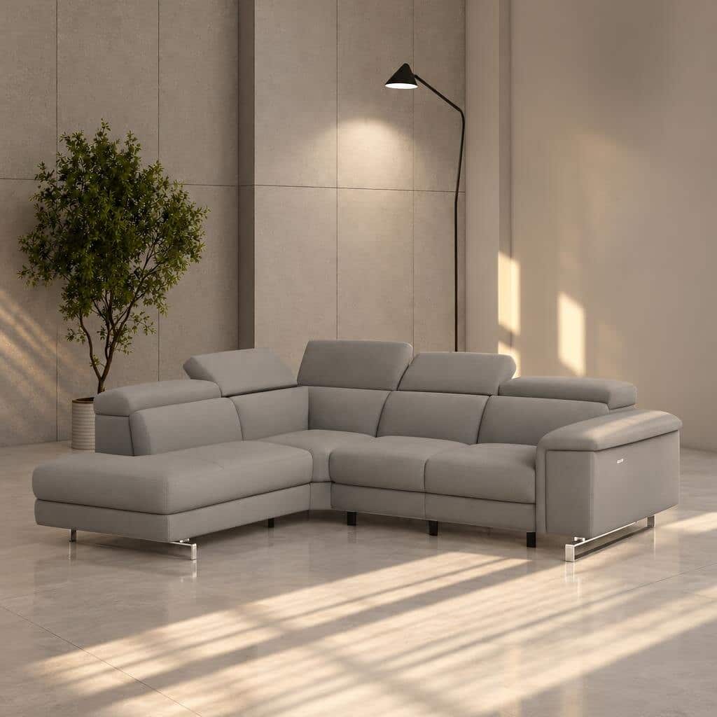 Solix L Shape front view for modern L Shape living room furniture