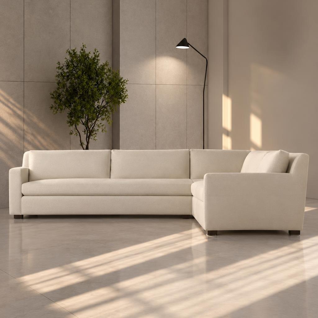 Rynox L Shape front view for modern L Shape living room furniture