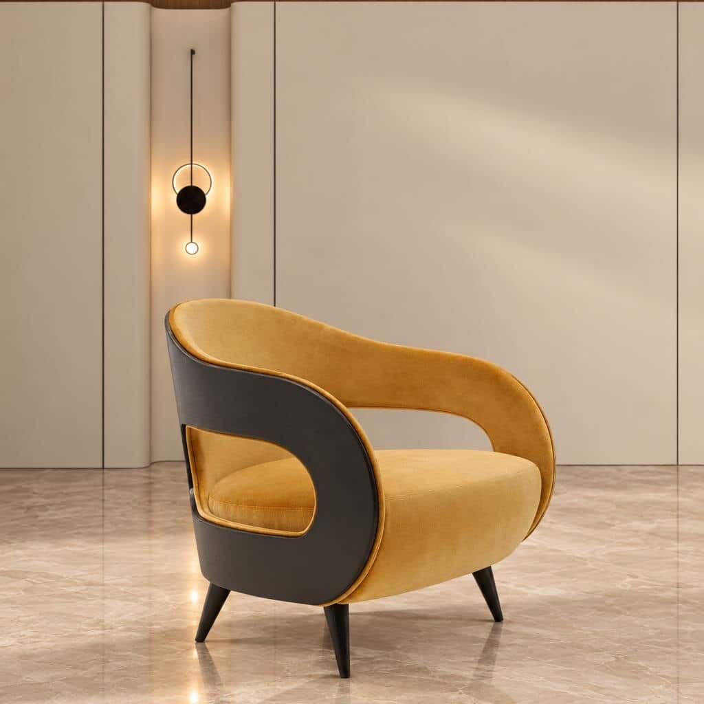Torny Living Chair angled view for contemporary living spaces