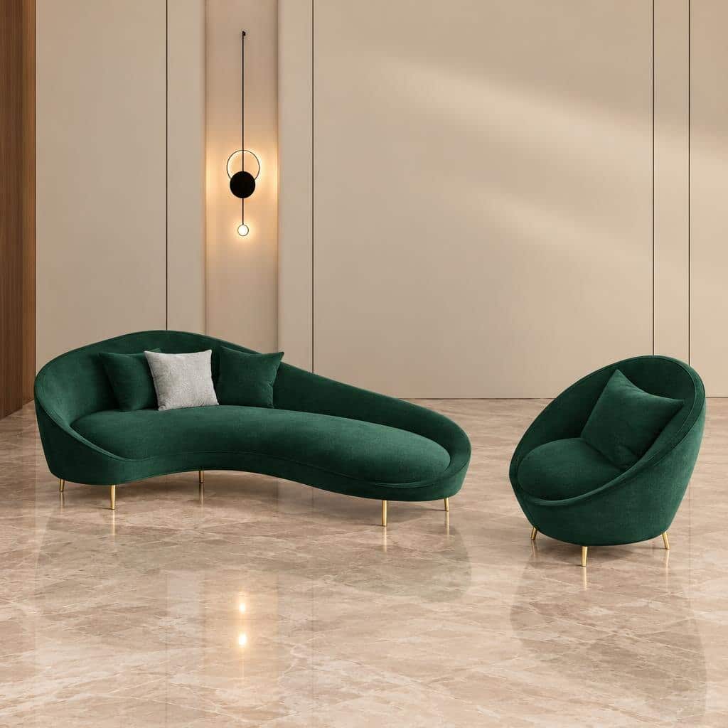 Qyron Living Room Set lifestyle view for contemporary seating spaces