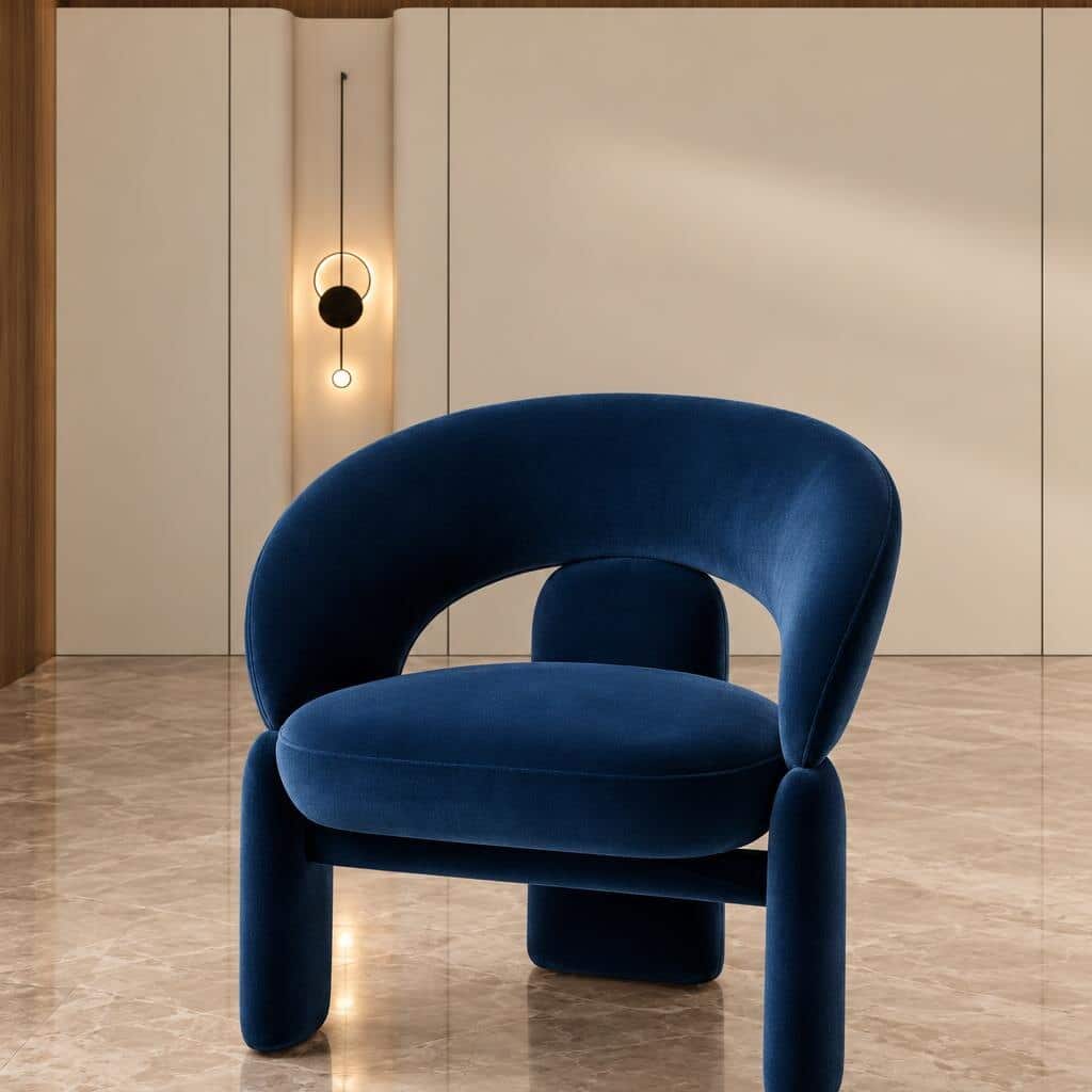 Tira Living Chair side profile for polished furniture displays