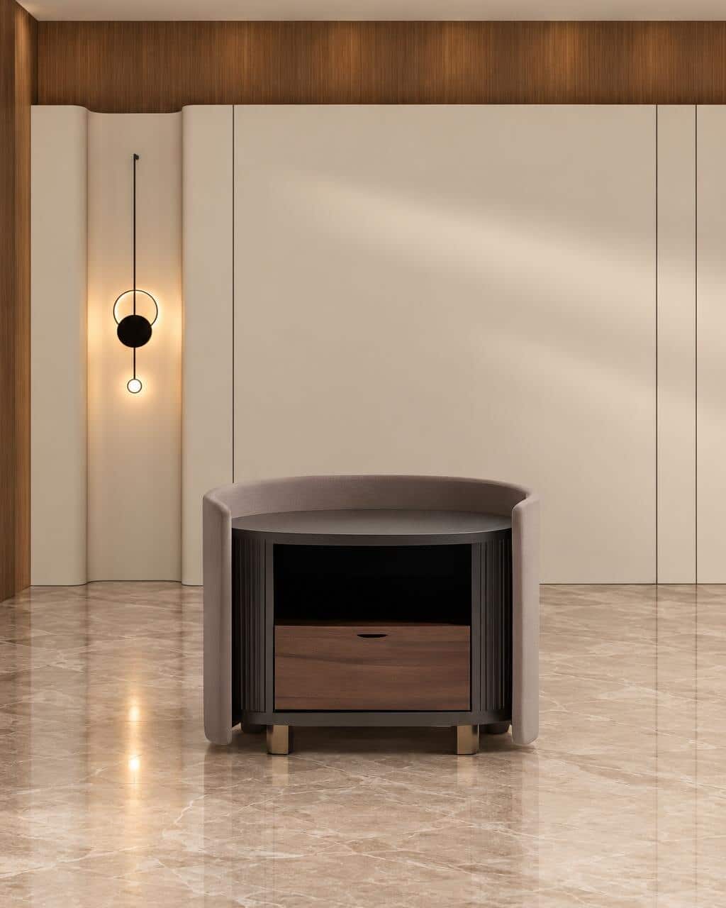 Iron Living Chair side profile for relaxed seating areas
