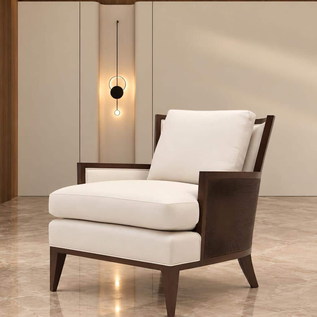 Horel Living Chair side profile for relaxed seating areas