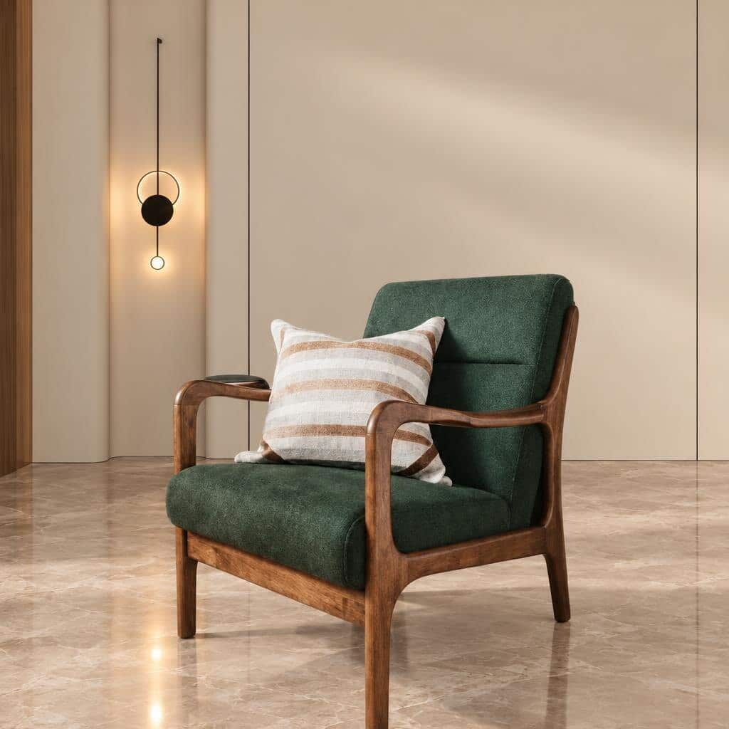 Mink Living Chair side profile for cozy living room furniture