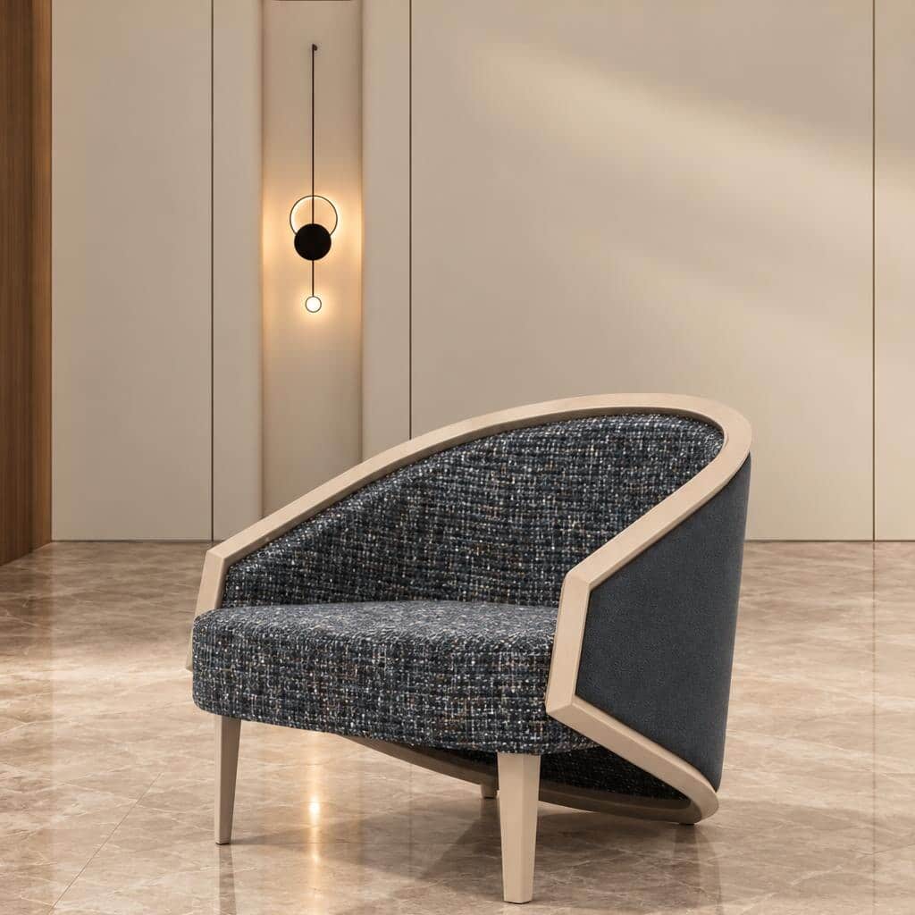 Lonis Living Chair angled view for elegant room decor