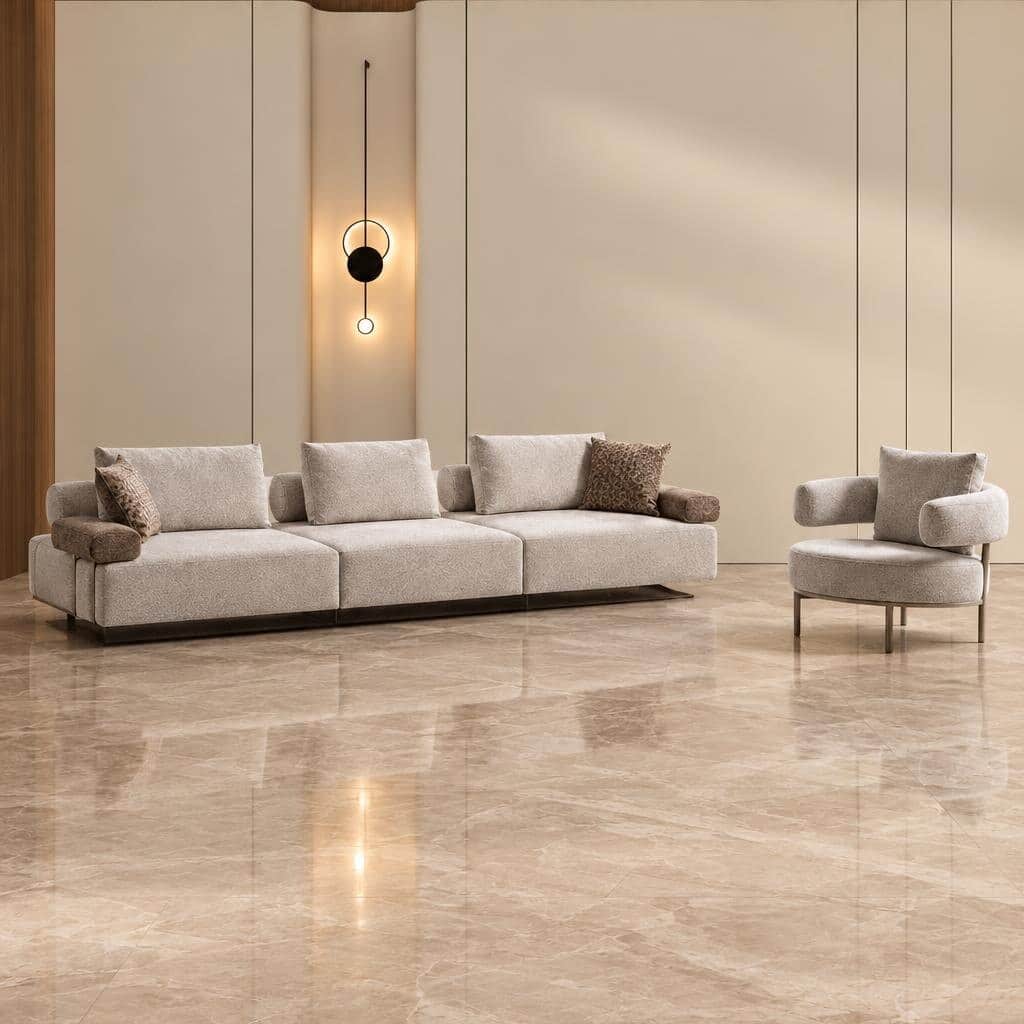 Earo Living Sofa practical view for living room furniture pages