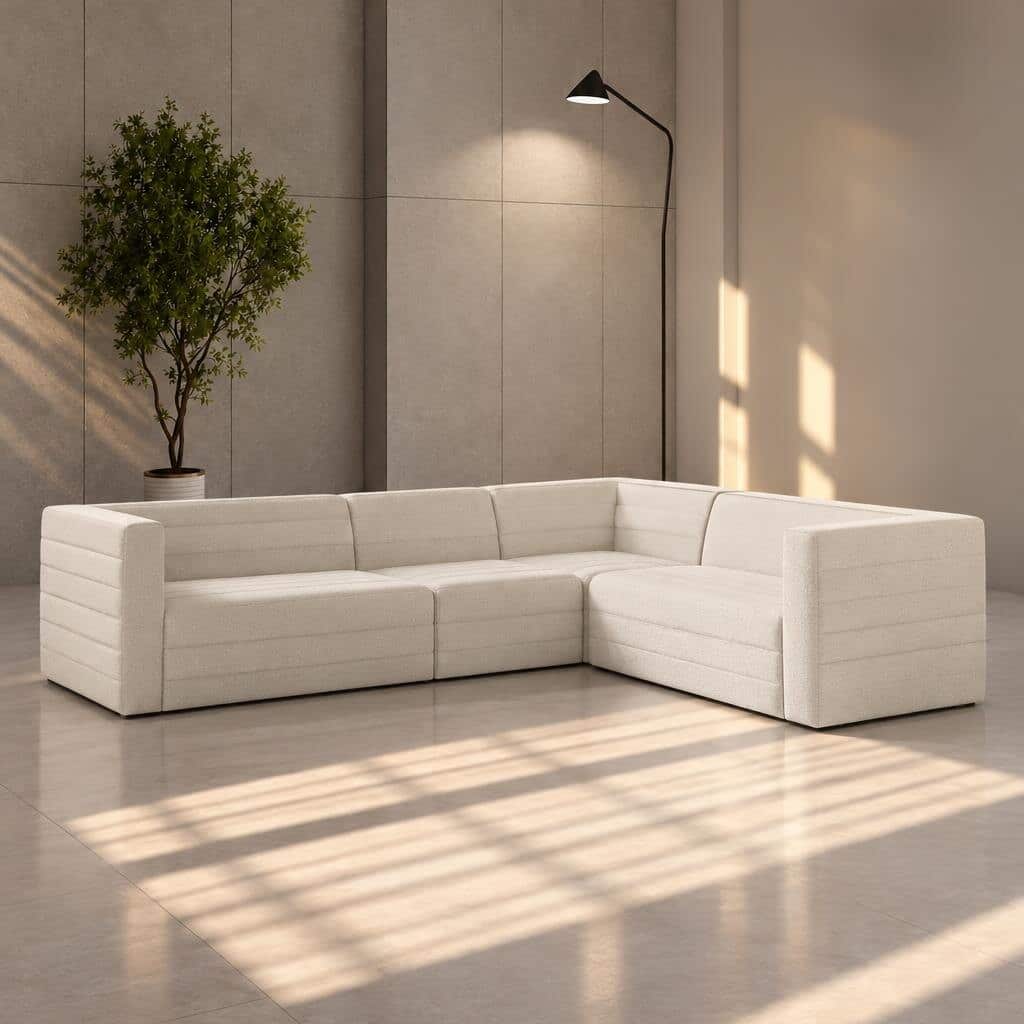 Kosmo L Shape front view for modern L Shape living room furniture