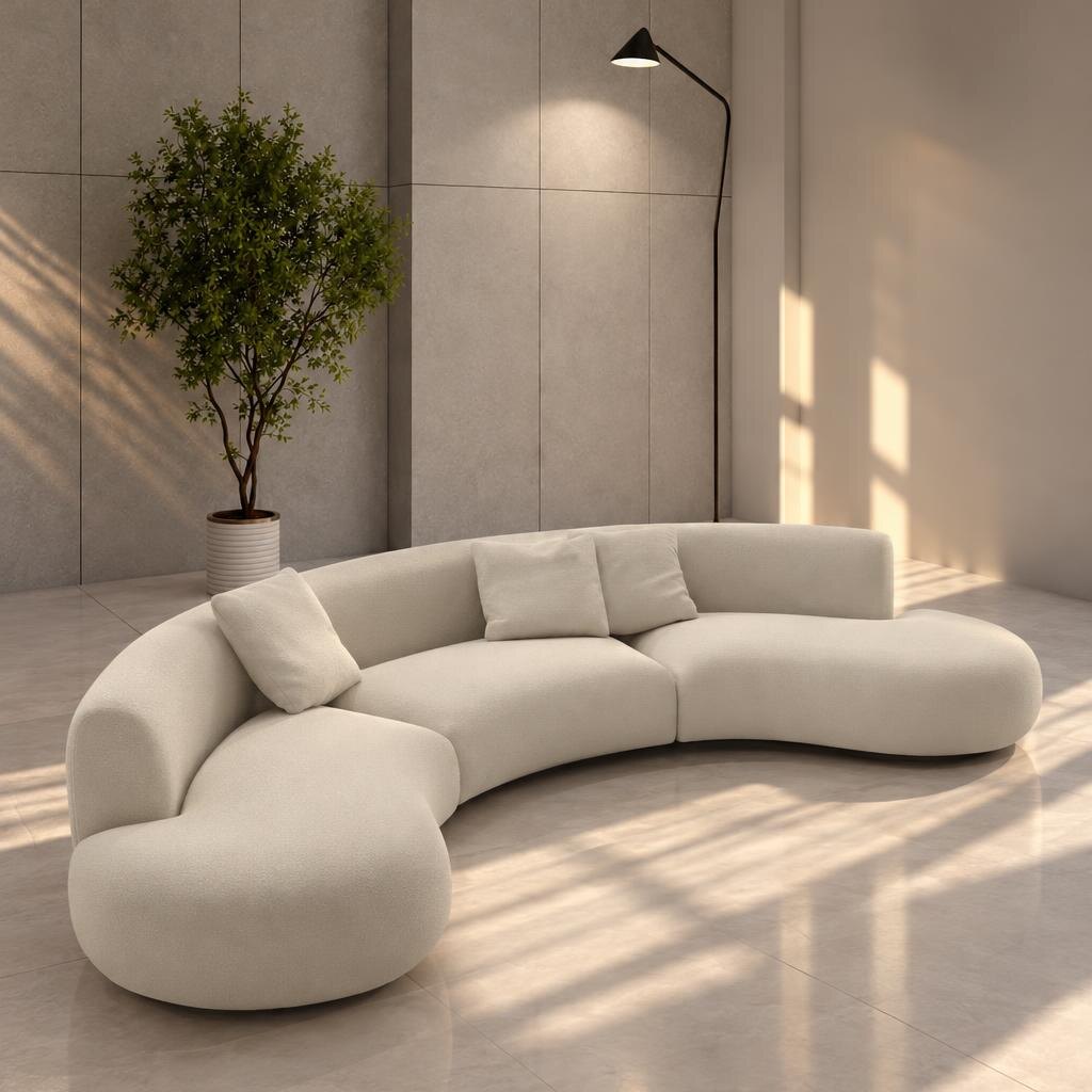 Sino L Shape front view for modern L Shape living room furniture