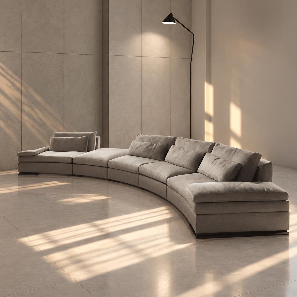 Monta L Shape front view for modern L Shape living room furniture