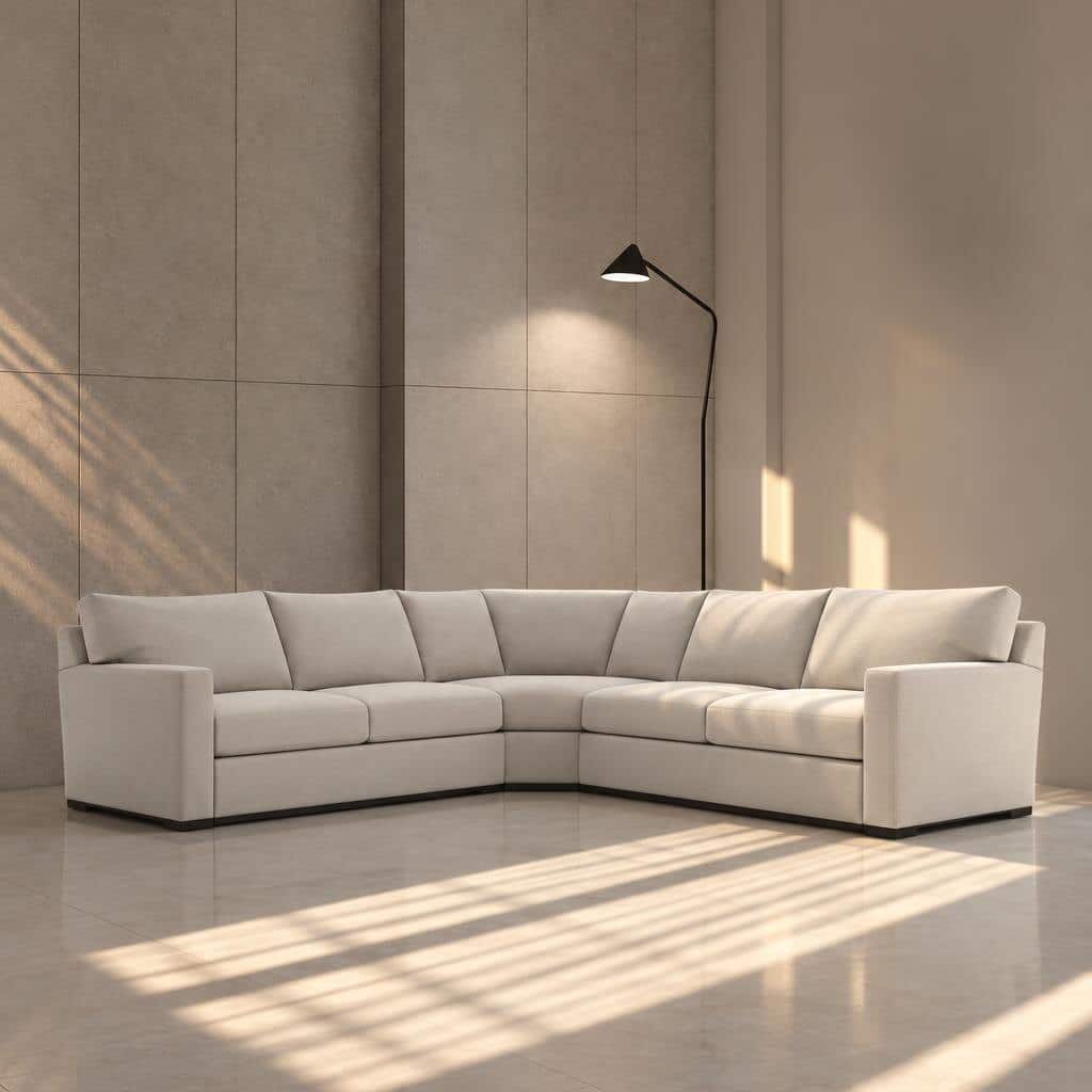 Vivi L Shape front view for modern L Shape living room furniture