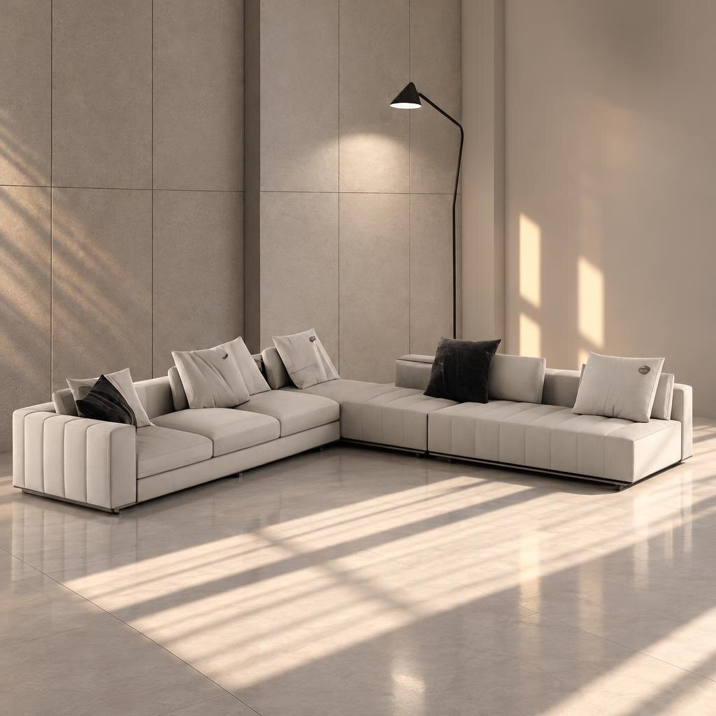 Plyto L Shape front view for modern L Shape living room furniture
