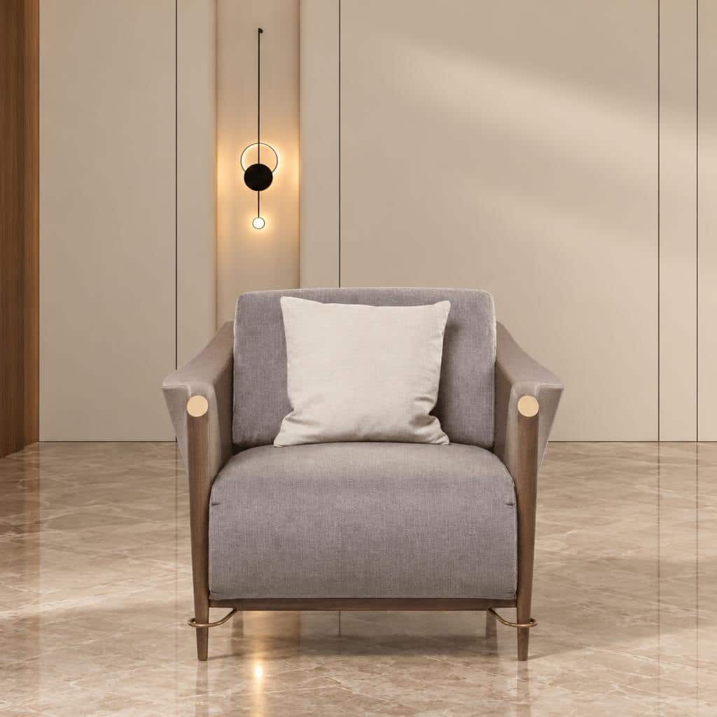 Tova Living Chair angled view for polished furniture displays