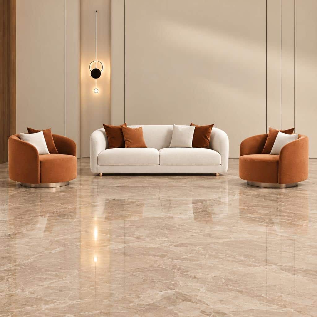 Jovia Living Room Set decor view for clean contemporary interiors