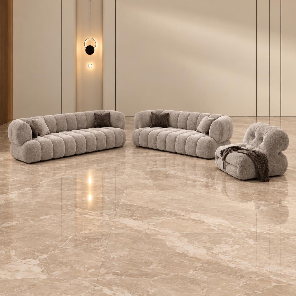 Sand Living Sofa detail view for stylish home furniture pages