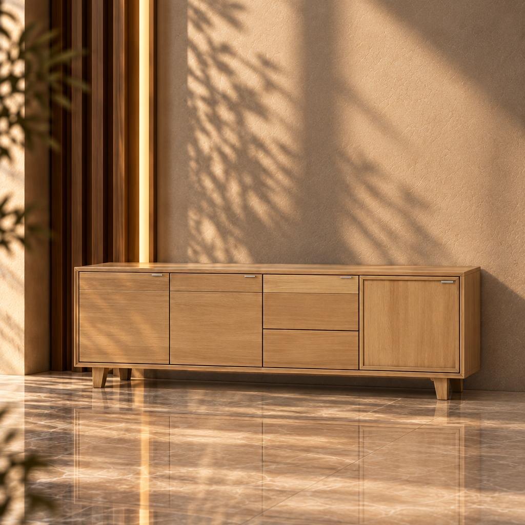 Leno Buffet presented from a main display for home interiors