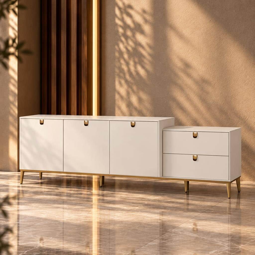 Zeno Buffet presented from a front angle for home interiors