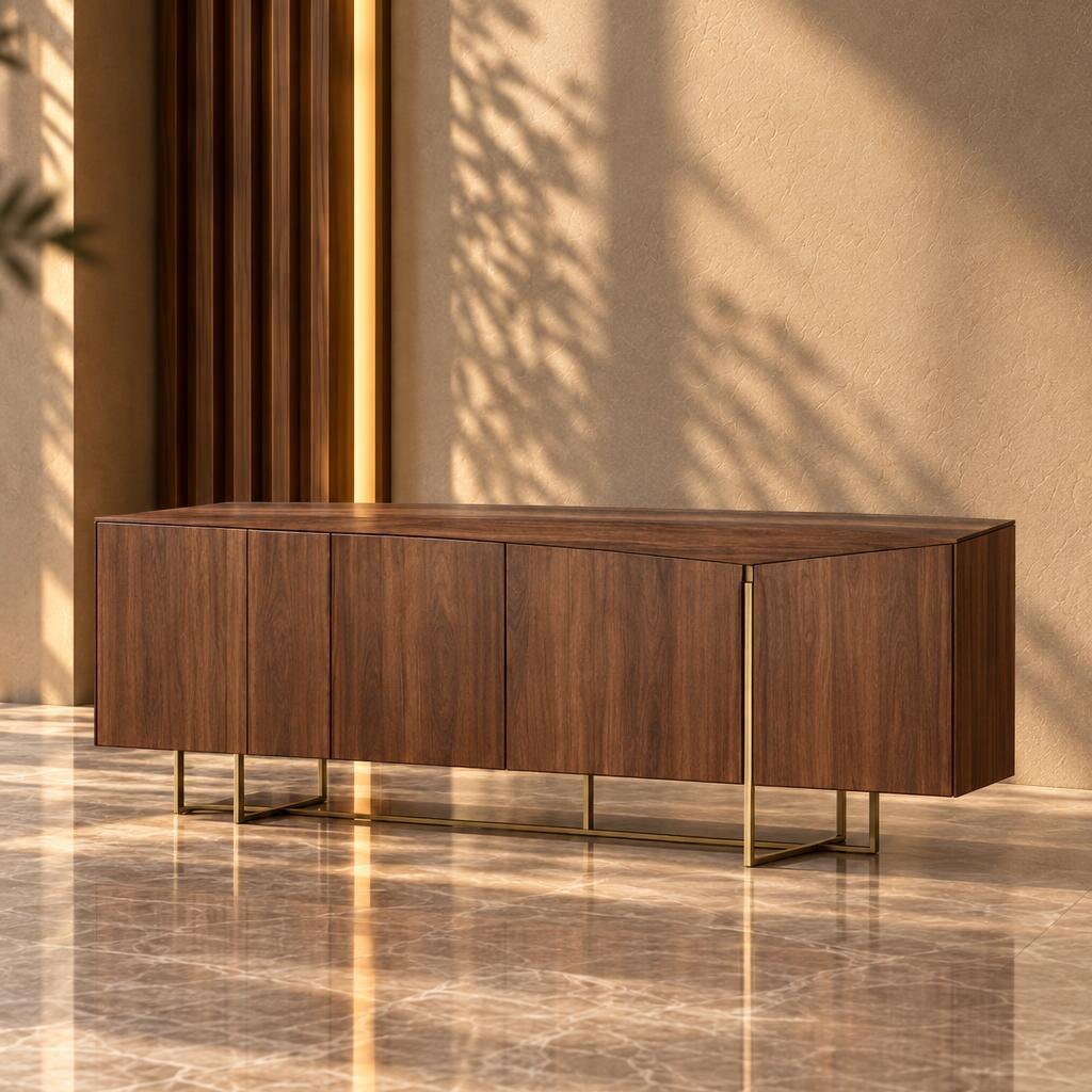 Zena Buffet with a front angle for a modern dining area