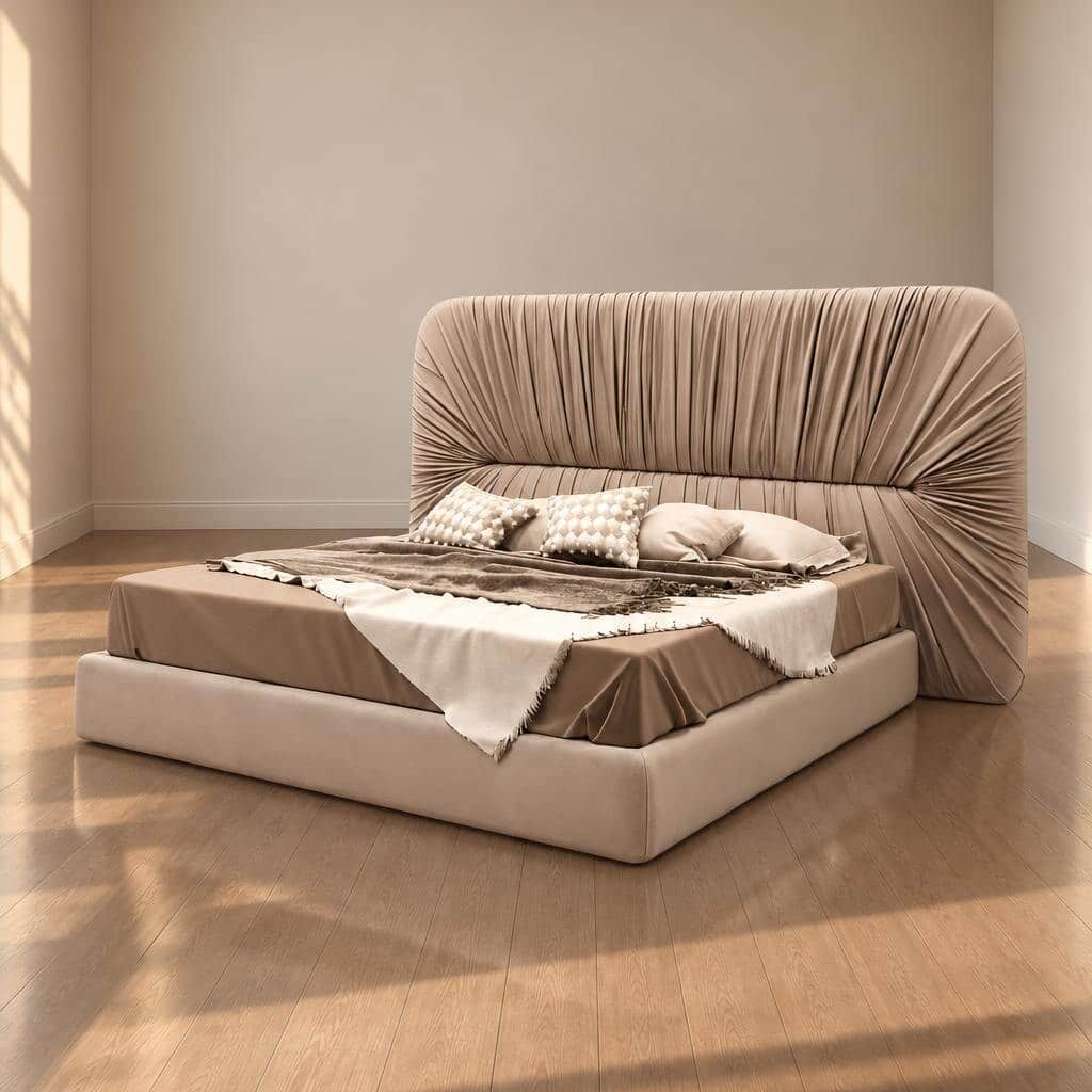 Vila Bed Set showroom angle for coordinated bedroom decor