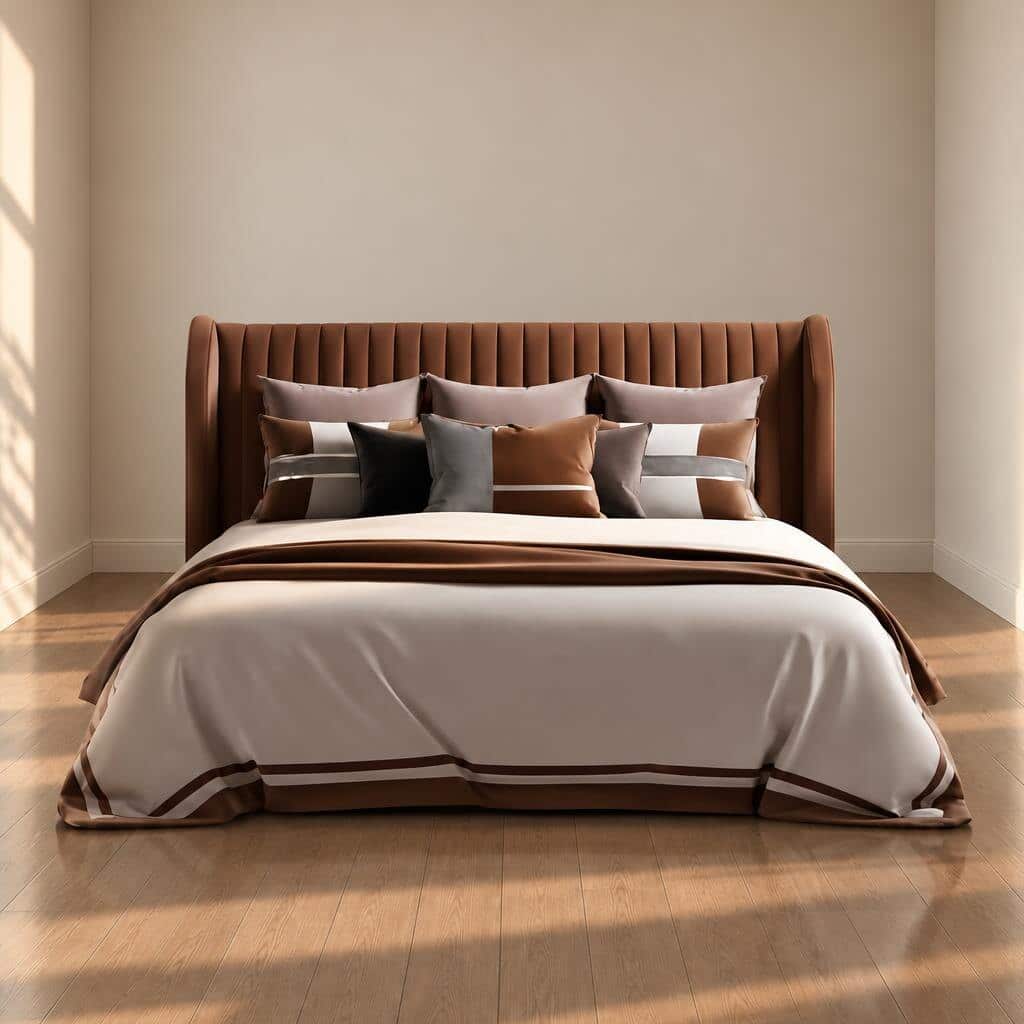 Favo Bed Set showroom angle for stylish bedroom designs