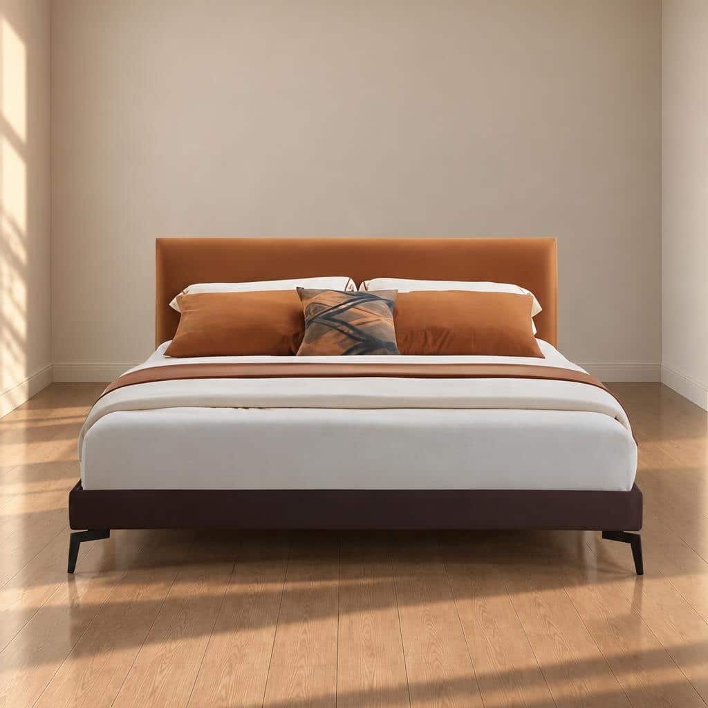 Tira Bed Set warm bedroom scene for modern bedroom furniture
