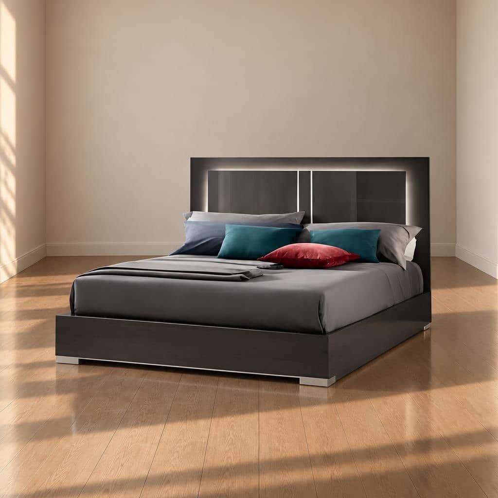 Belva Bed Set and Nightstand Set interior angle for warm bedroom atmosphere