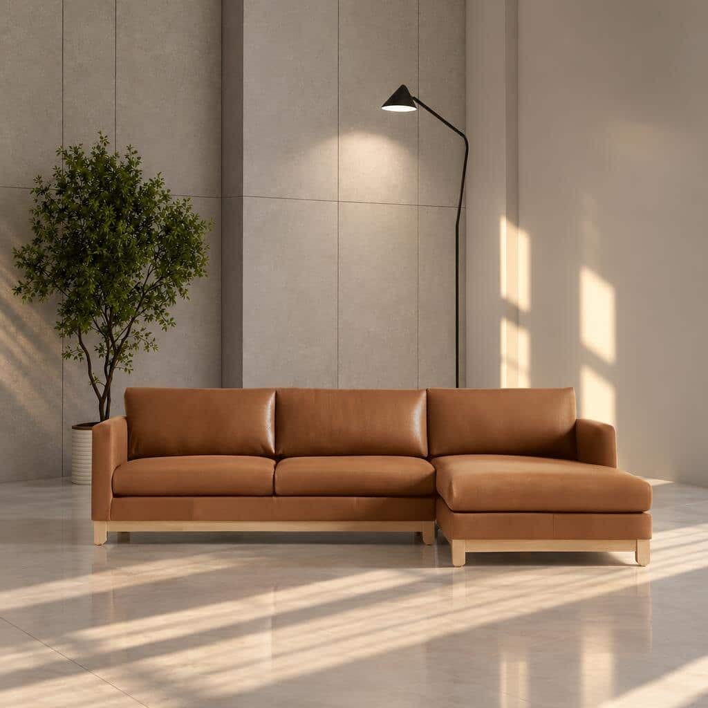 Tavo L Shape front view for modern L Shape living room furniture