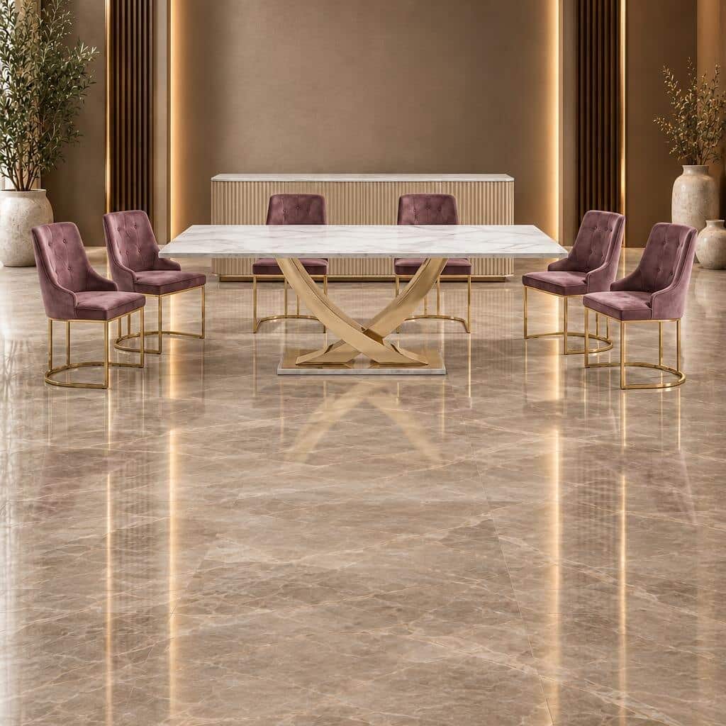 Ivena Dining Room Set main view for elegant dining spaces