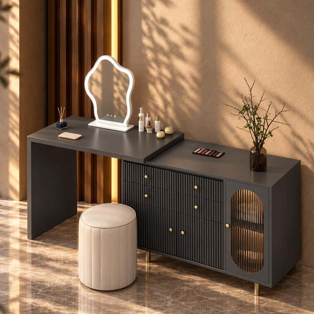 Tiva Dresser Set angled view for bedroom furniture at El Malek
