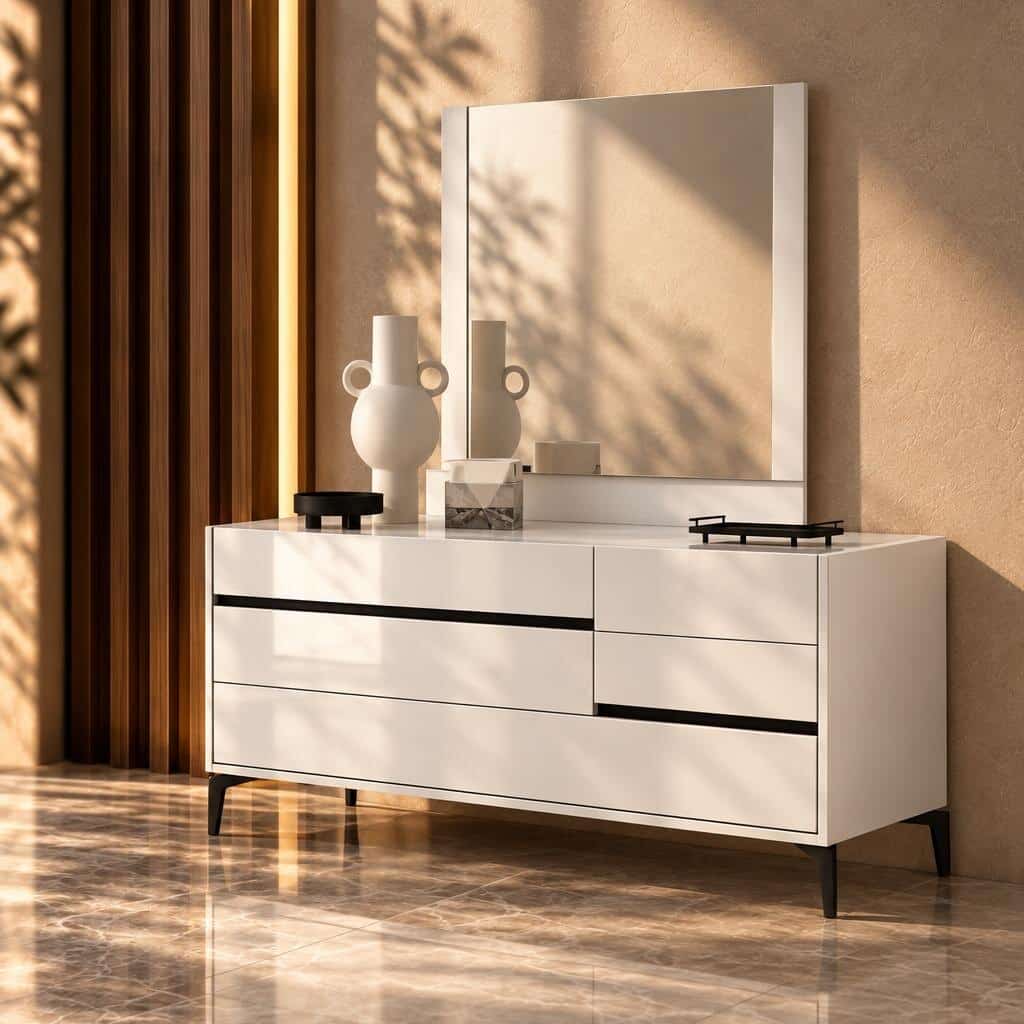 Sola Dresser Set close view for bedroom furniture at El Malek