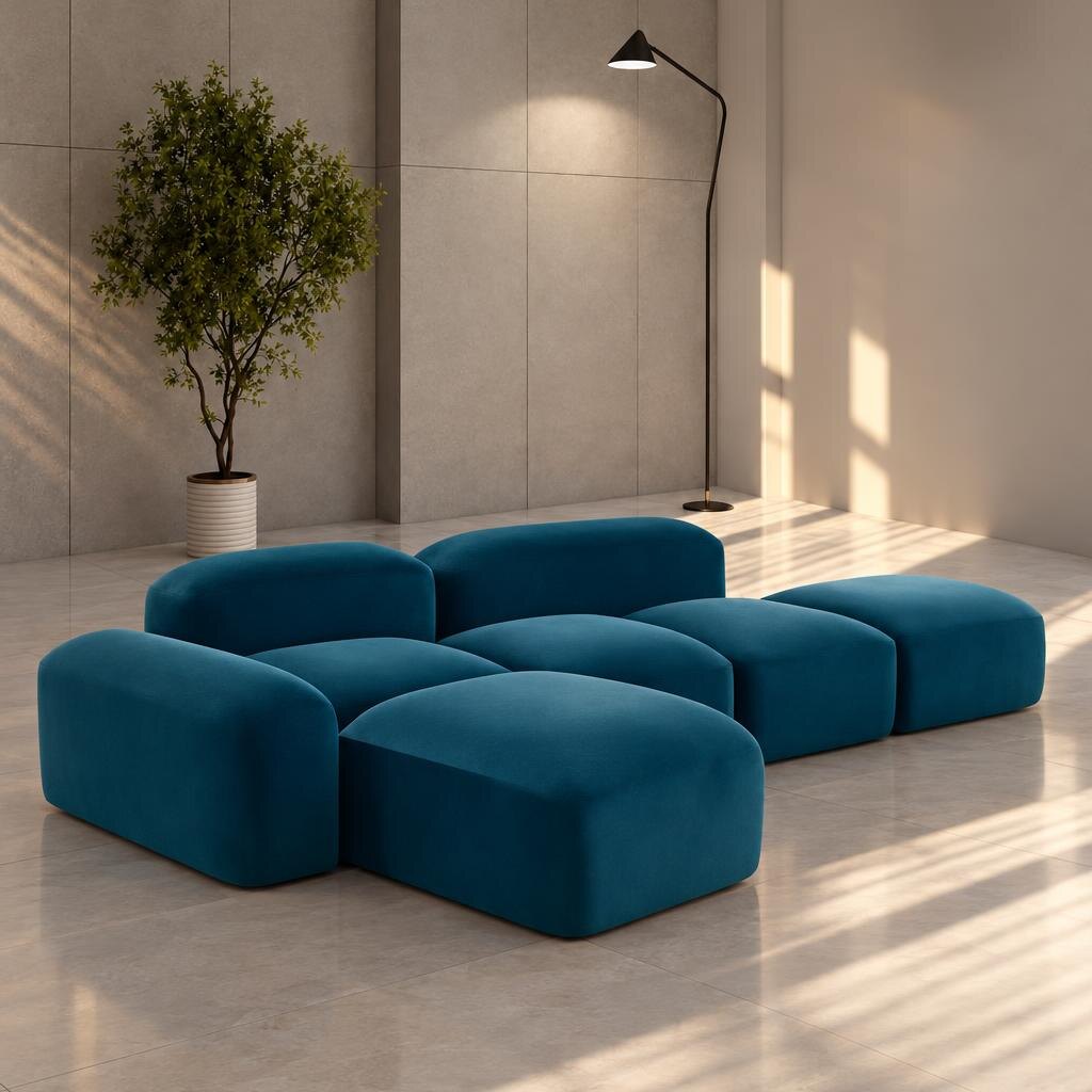 Prova L Shape front view for modern L Shape living room furniture