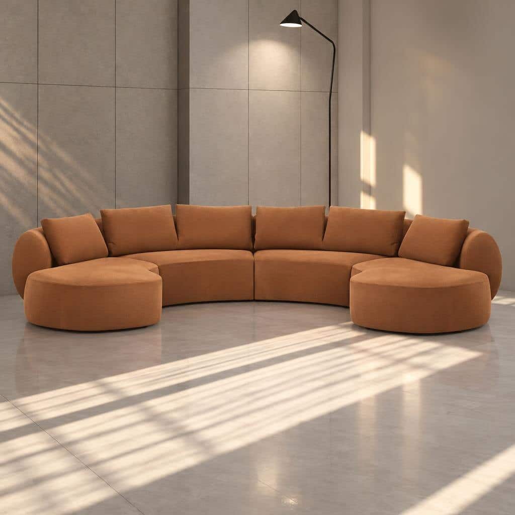 Freta L Shape front view for modern L Shape living room furniture