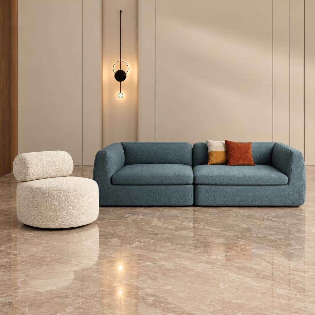 Orlen Living Room Set showroom view for furniture product browsing