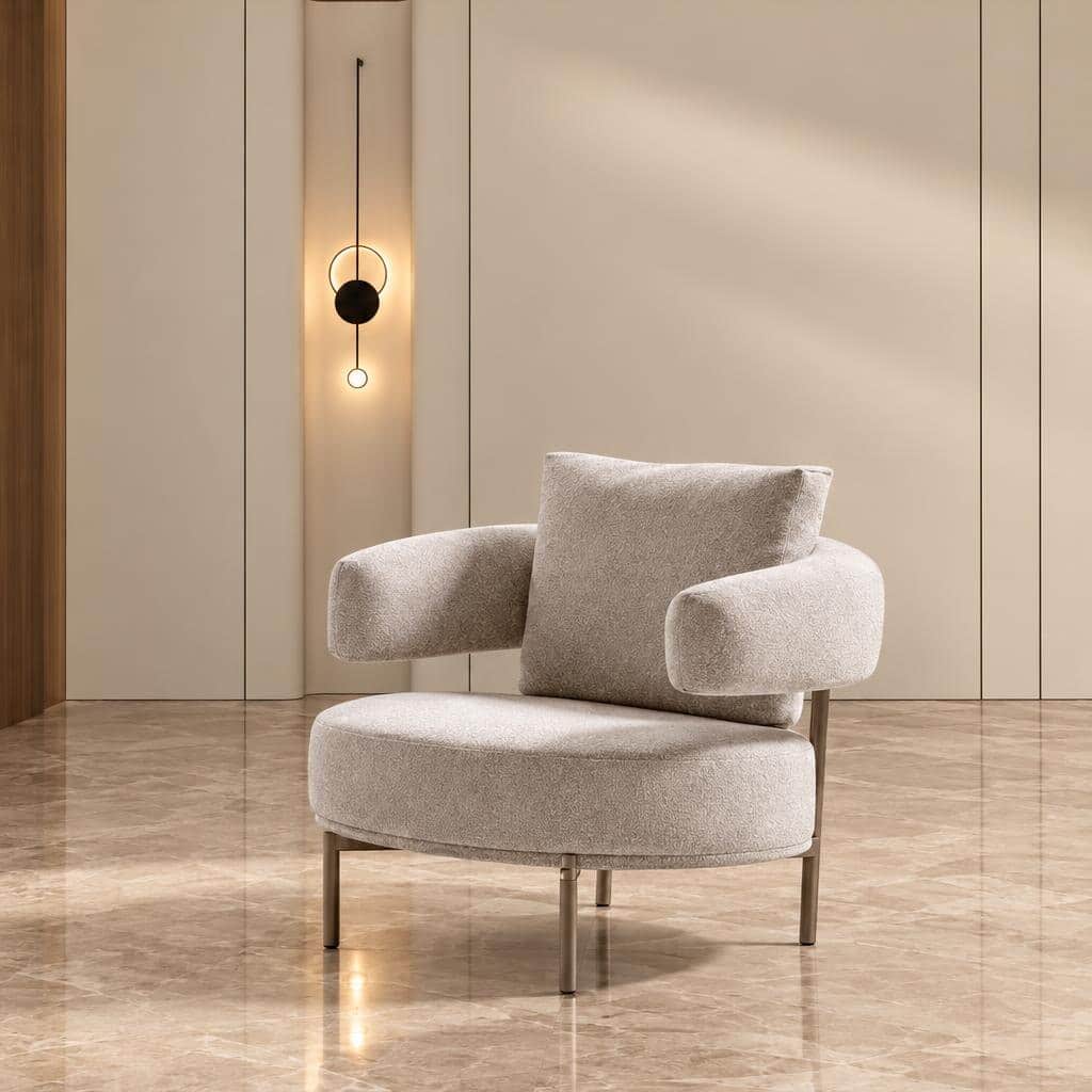 Nexo Living Chair front view for polished furniture displays