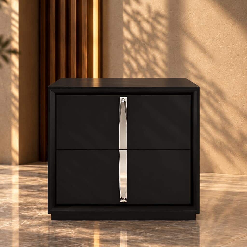 Velcrest Nightstand Set in polished interior display