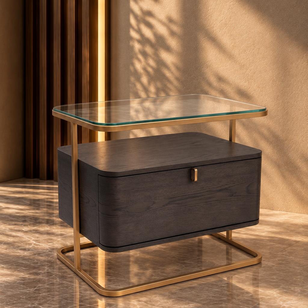 Tila Nightstand Set in subtle bedroom setup