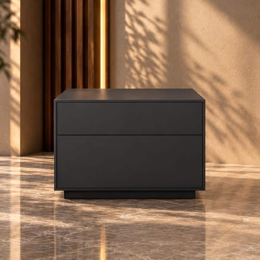 Velzano Nightstand Set in elegant bedroom corner