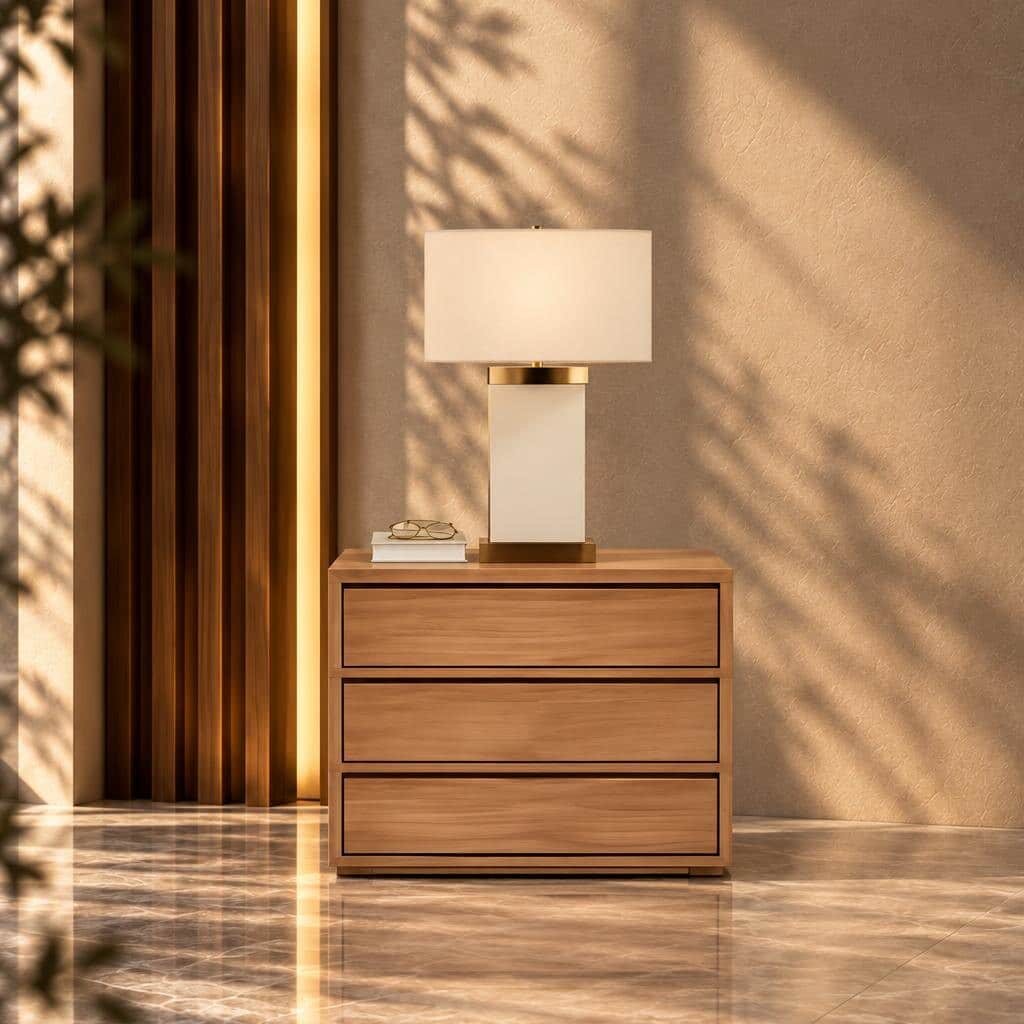 Trevizo Nightstand Set in polished furniture arrangement