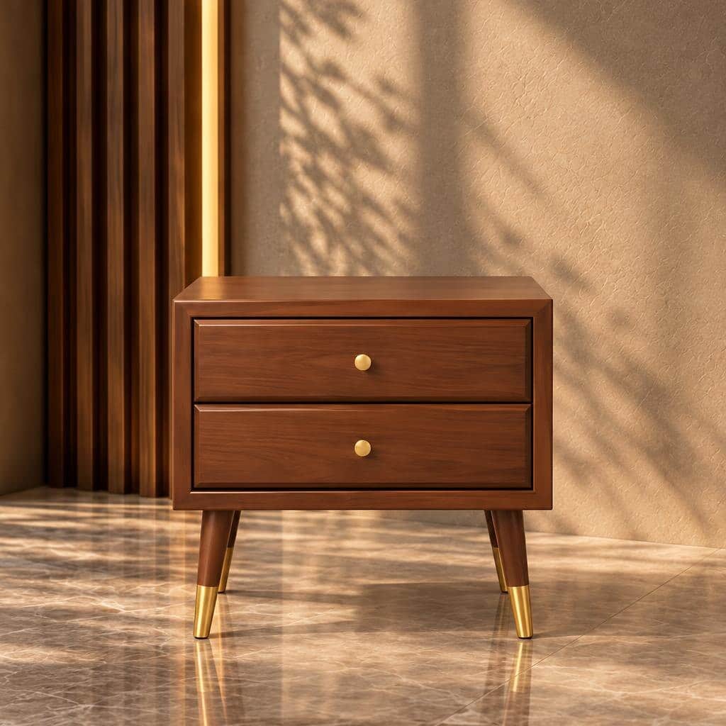 Torvani Nightstand Set in functional soft interior look