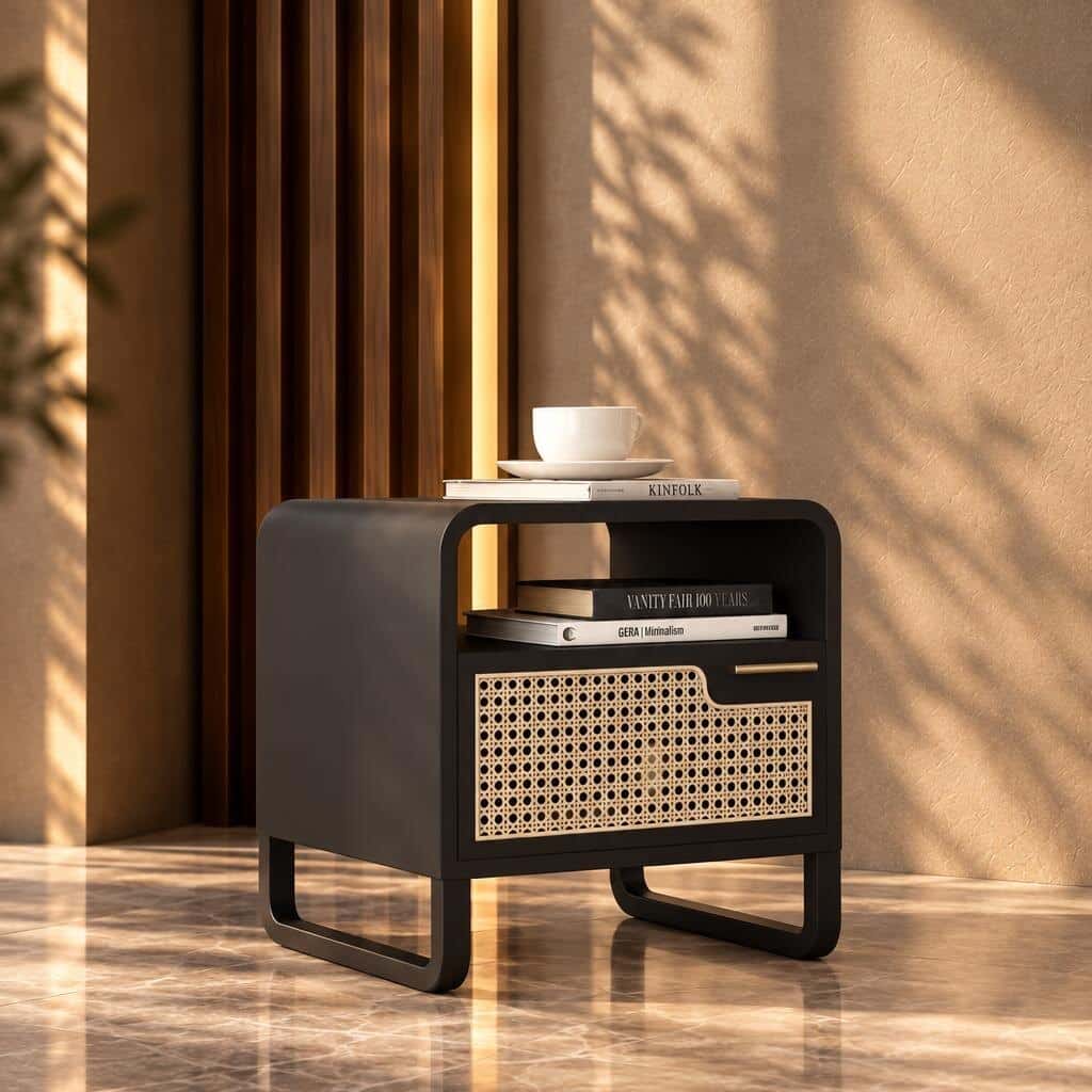Soma Nightstand Set in bright elegant room scene