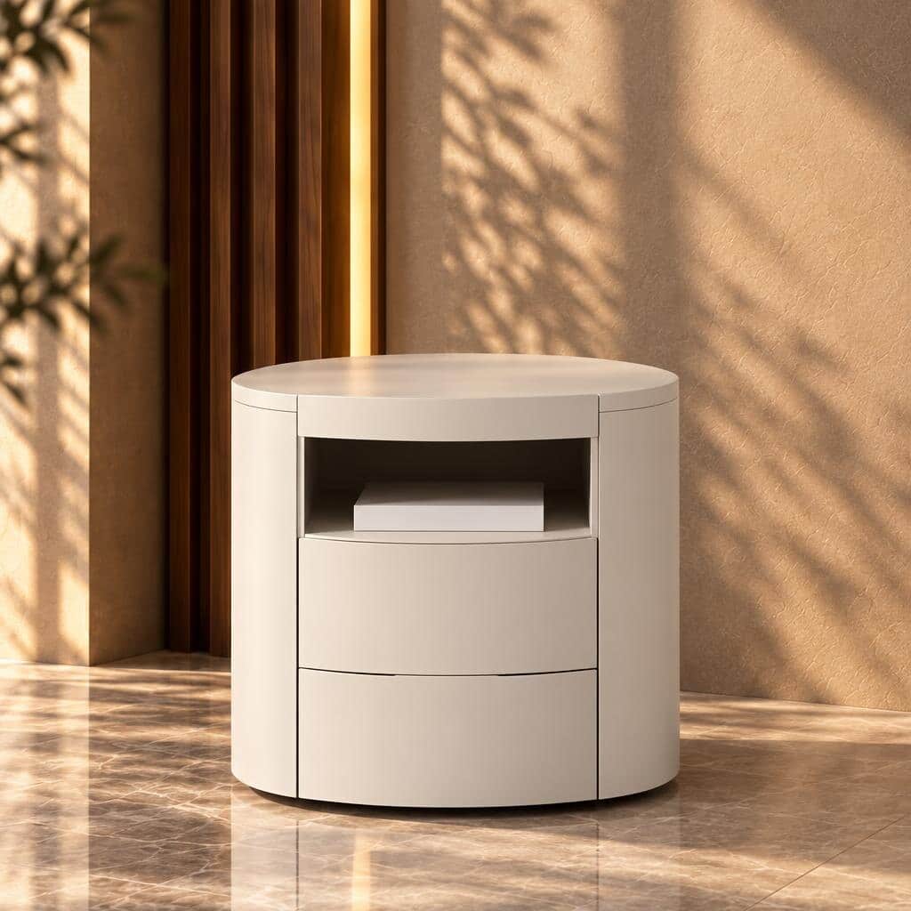 Norvello Nightstand Set in organized room styling